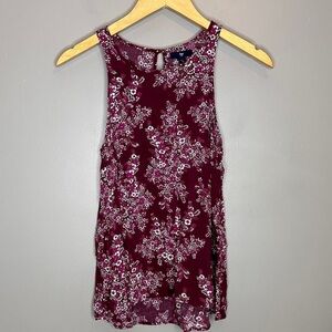 Gap floral high neck sleeveless blouse